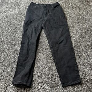 Vintage Levi's 550 Jeans Women 12 Black Denim Wide Leg Relaxed Tapered USA